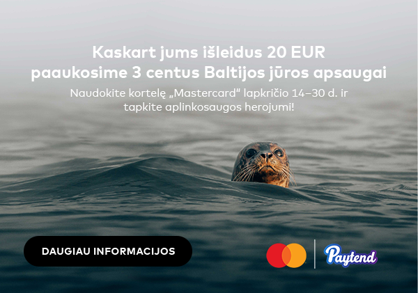 每消费 20 欧元，我们将捐出 3 美分用于保护波罗的海